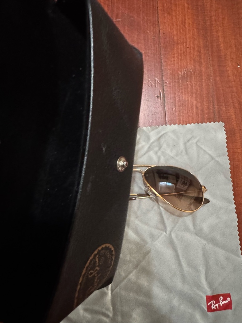 Ray-Ban Aviator Sunglasses - Gold Frame with Brown Lenses - Picture 8 of 12